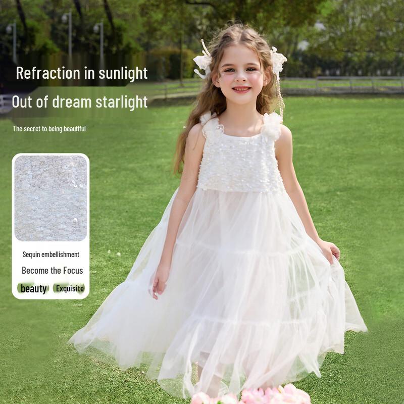 ASK JUNIOR Girls Bowknot Princess Summer Dress