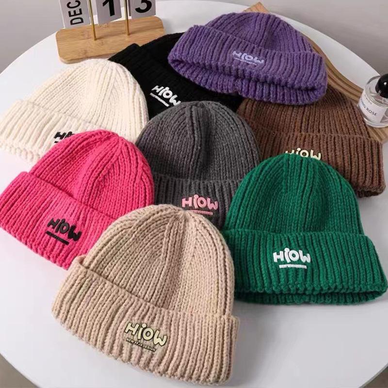 Women's Face Showing  Versatile Ear Protection Wool Hat  Students' Warm Knitted Hat Cold Hat  Trendy Men's Japanese Style