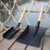 Iron Dustpan Ash Shovel Wooden Handle Gardening Tools Wood Burner Accessories  Fireplace Cleaning