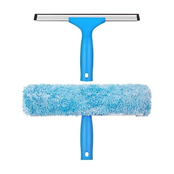MR.SIGA Professional Window Cleaning Set - Window Cleaning Squeegee & Microfiber Window Washer for Glass Cleaning, 25cm