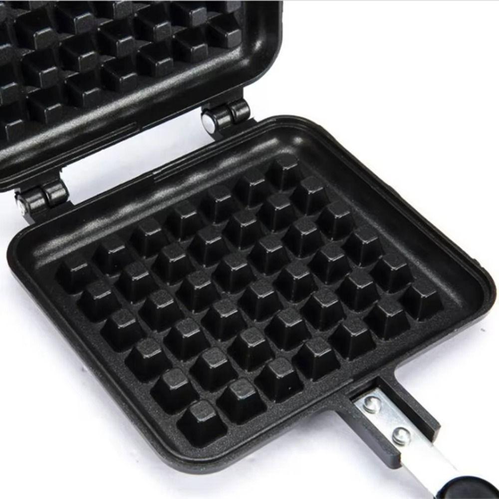 Long Handle Waffle Baking Mold Square Toast Frying Pan Waffle Maker Machine  Kitchen Cookware