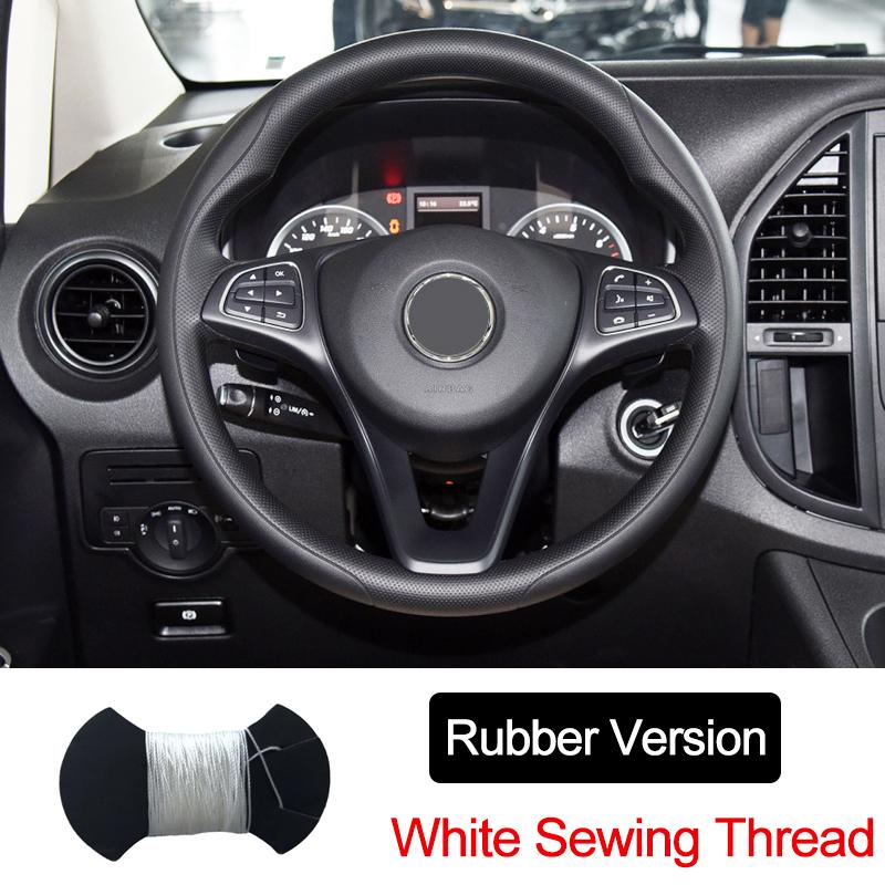 Hand Sewing Car Steering Wheel Wrap for Mercedes-Benz Vito III ( W447 ) 2015 - 2026 Circular Shape Braid On The Steering Wheel