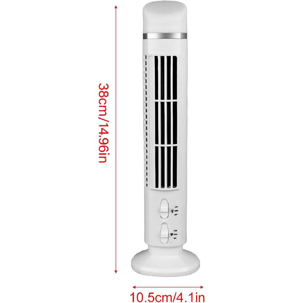 Yosoo Tower Fan, Mini Bladeless Tower Fan 90 Degree Oscillating Quiet Desktop Standing Powerful Indoor Room Household Electric Portable USB Desk Fan