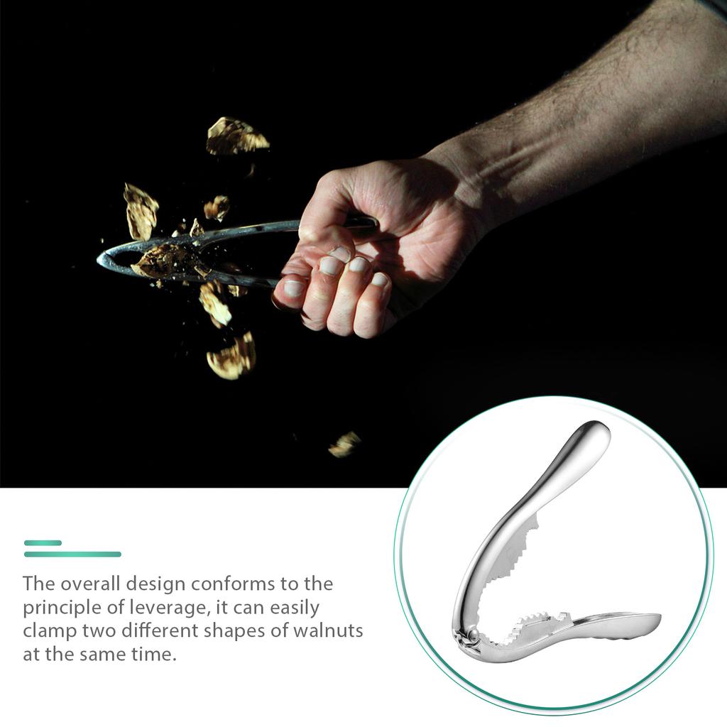 Handheld Nut Opener Zinc Alloy Walnut Cracker Ergonomic Tool For All Hard Shell Nuts, Portable Kitchen Utility Nut Sheller