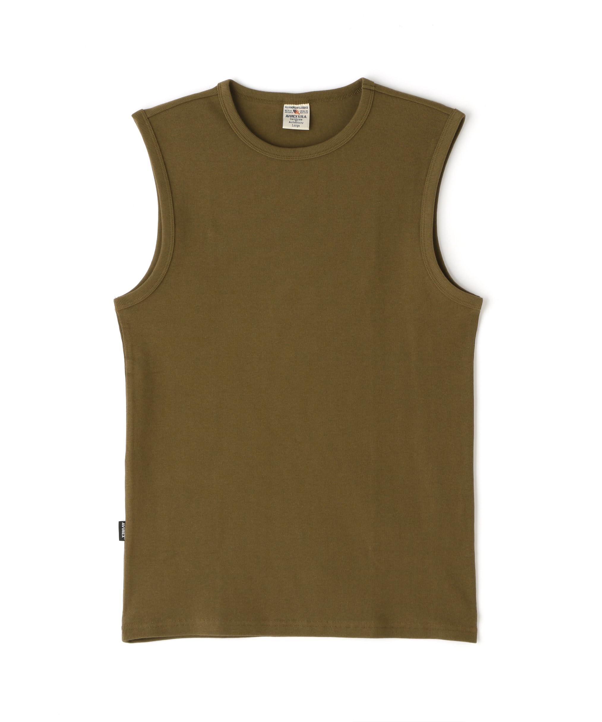 AVIREX DAILY NO SLEEVE SHIRT Men s S 310 Olive 783-4935001