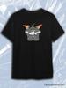 TeeSensation Black Crew Neck Short Sleeve T-Shirt with Tom and Jerry Sad Tom Cartoon
