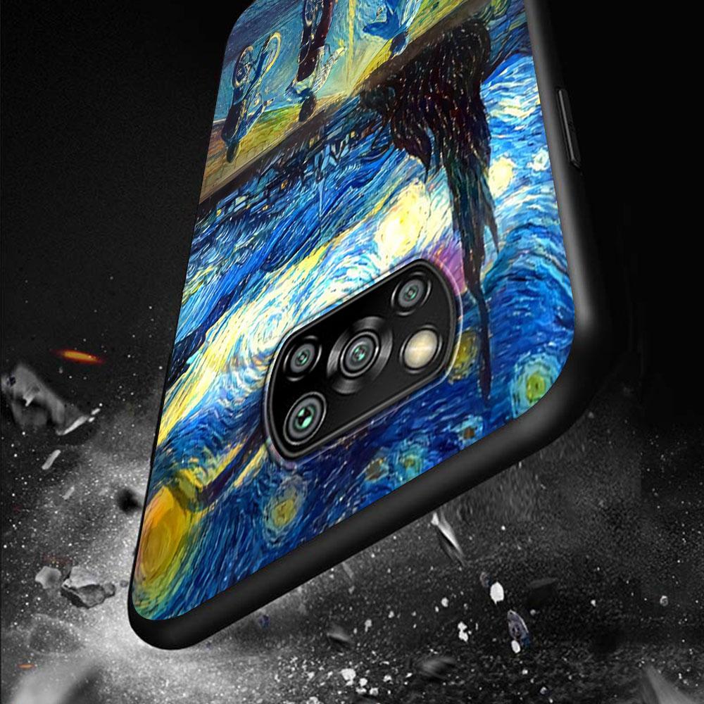 Husă Noapte Înstelată Van Gogh pentru Xiaomi Poco X3 NFC X5 F4 F3 M4 Pro X4 GT M5s M5 Pocophone F1 M3 Husă de Telefon Carcasă TPU Neagră