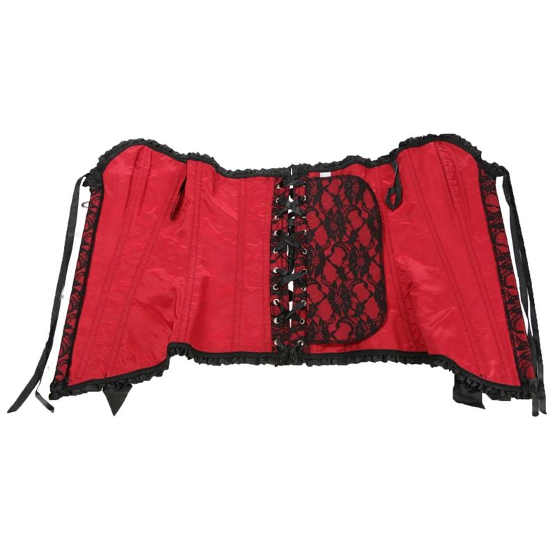 Korsett mit entbeinter Taille, sexy Korsett für Damen mit Schnürung, Taillenkorsett mit entbeinter Taille, Blumenmuster, Brokat-Überbrustkorsett für Damen, Abnehmen