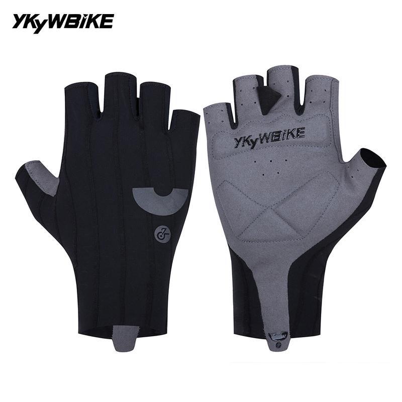 YKYWBIKE Cycling Gloves Woven Aerodynamic Striped Bicycle Sports Gloves Anti-Slip Riding Gloves Shock-absorbing Road Bike Gloves