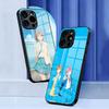 B-Blue B-Box Anime Phone Case For IPhone 17 Air 16 E Pro Max 15 14 13 Mini 12 Pro 11 Max Plus Black Glass Cover
