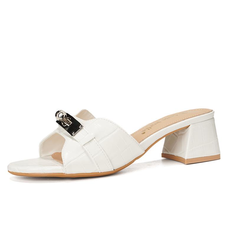 Anti-slip Thick-soled Shoes, Slippers, Women s Sandals 35 белый
