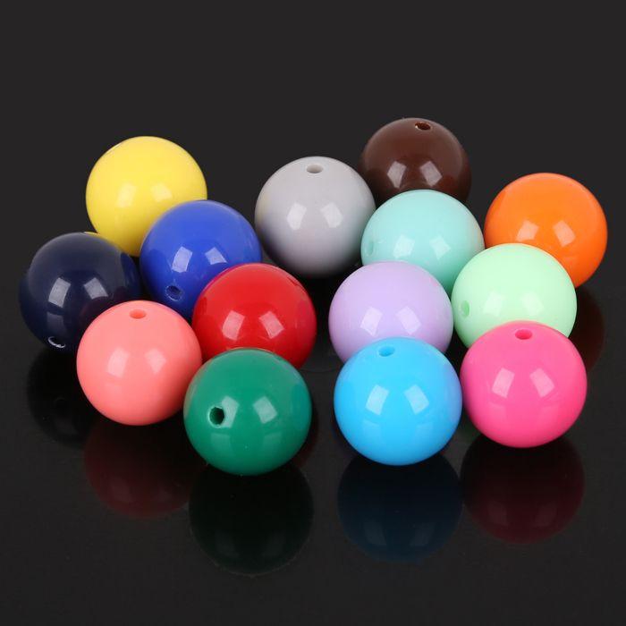 SOLID ACRYLIC BEADS 14MM 30PCS/BAG