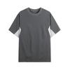 Latest Waffle Short-sleeved Mens Everyday Skin-soft Feel Round Neck T-shirt for Men