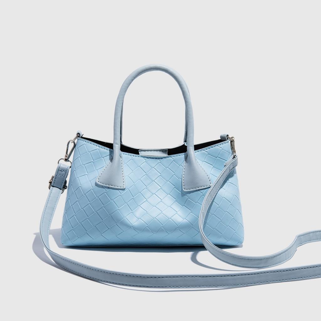 INS Japanese and Korean Niche High-End Crossbody Woven Bag Vacation Style Handheld Basket Bag Fashion Tote Bag for Women