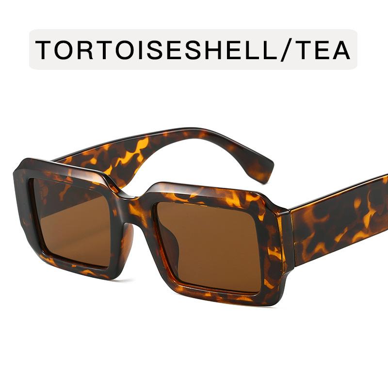 Rectangle Shape Men's Sun Glasses European American Style Anti-reflective Sunglasses for Women Holiday Travelling Sun Glass