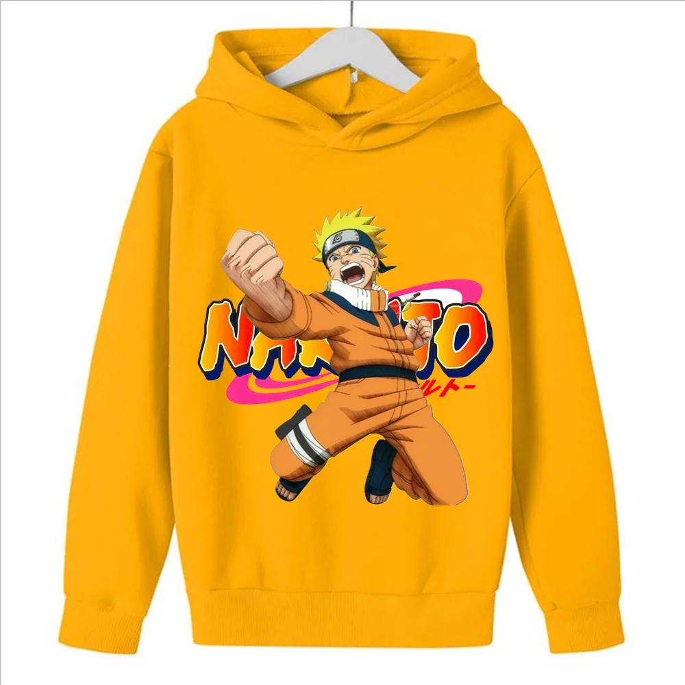 Naruto Anime Kids Clothing Fashion Design Printed Winter Long Sleeve Boy Girl Hoodie Kawaii Casual Harajuku