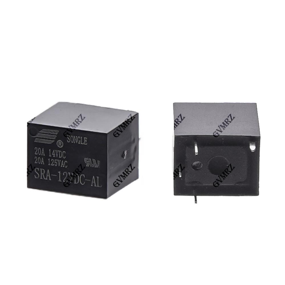 5PCS 4Pin 5Pin Relay PCB Type Black Automobile Relay SRA-05VDC-AL SRA-12VDC-CL SRA-24VDC-CL 5V 12V 24V 20A DC Power Relays 5