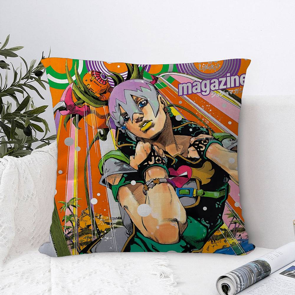 JoJos Bizarre Adventure Anime Pillow Gift Home Office Decoration Bedroom Sofa Car Cushion Cover case x