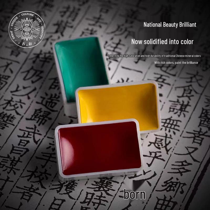 Rubens Han Series: Solid Chinese Painting Pigments In 12, 18, or 24 Colors for Landscape, Ink Wash, and Gongbi Art.