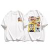 Japanese Anime Crayon Shin-Chan Men and Women Short-sleeved T-shirt 2025 Summer Kawaii Cartoon Cotton Loose Couple's Clothing