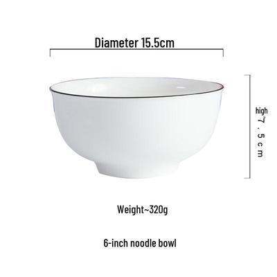 ZISIZ European Ceramic Noodle Bowl Set