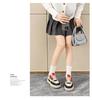 Autumn 2025 Women's Korean-Style White Sneakers, Height-Boosting Thick-Soled Casual Shoes, H6519