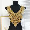Embroidered 3D Sequin Collar Handmade Lace Fabric Applique  DIY Sewing