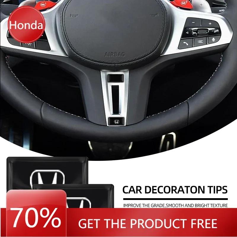 

XR Car New Honda Car Steering Wheel Small 10pcs Sticker 3D Car Decoration Interior Decal For Honda Fit Mugen Type S R VTEC DOH 5pcs