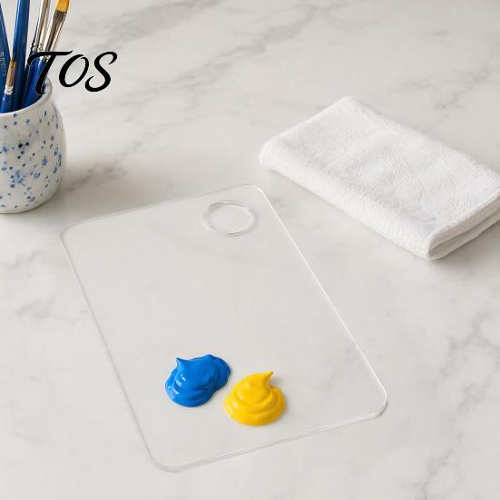 Artist Palette for Painting Acrylic Paint Palette, Clear Tray with Thumb Hole, Non-Stick Oil Professional Watercolor Mixing Acrylic, Oil, Painting,