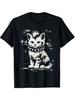Punk Rock Goth Irokesenkatze Grafik Kurzarm Rundhals Baumwolle Herren Damen T-Shirt