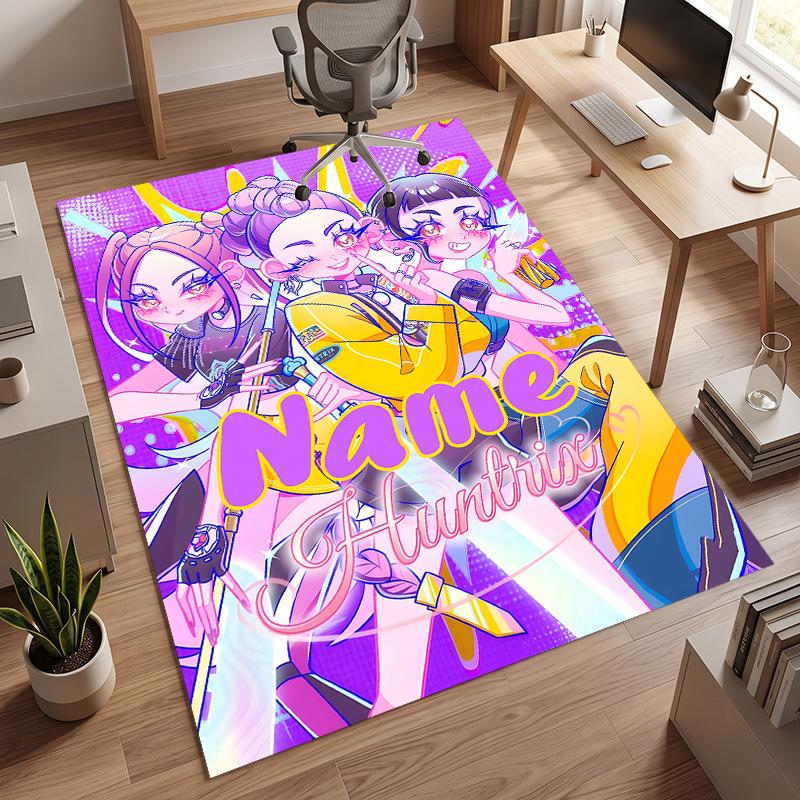 HUNTRIX (14) Personalized Name Office Carpet Stylish Decor for Living Room Bedroom Kitchen