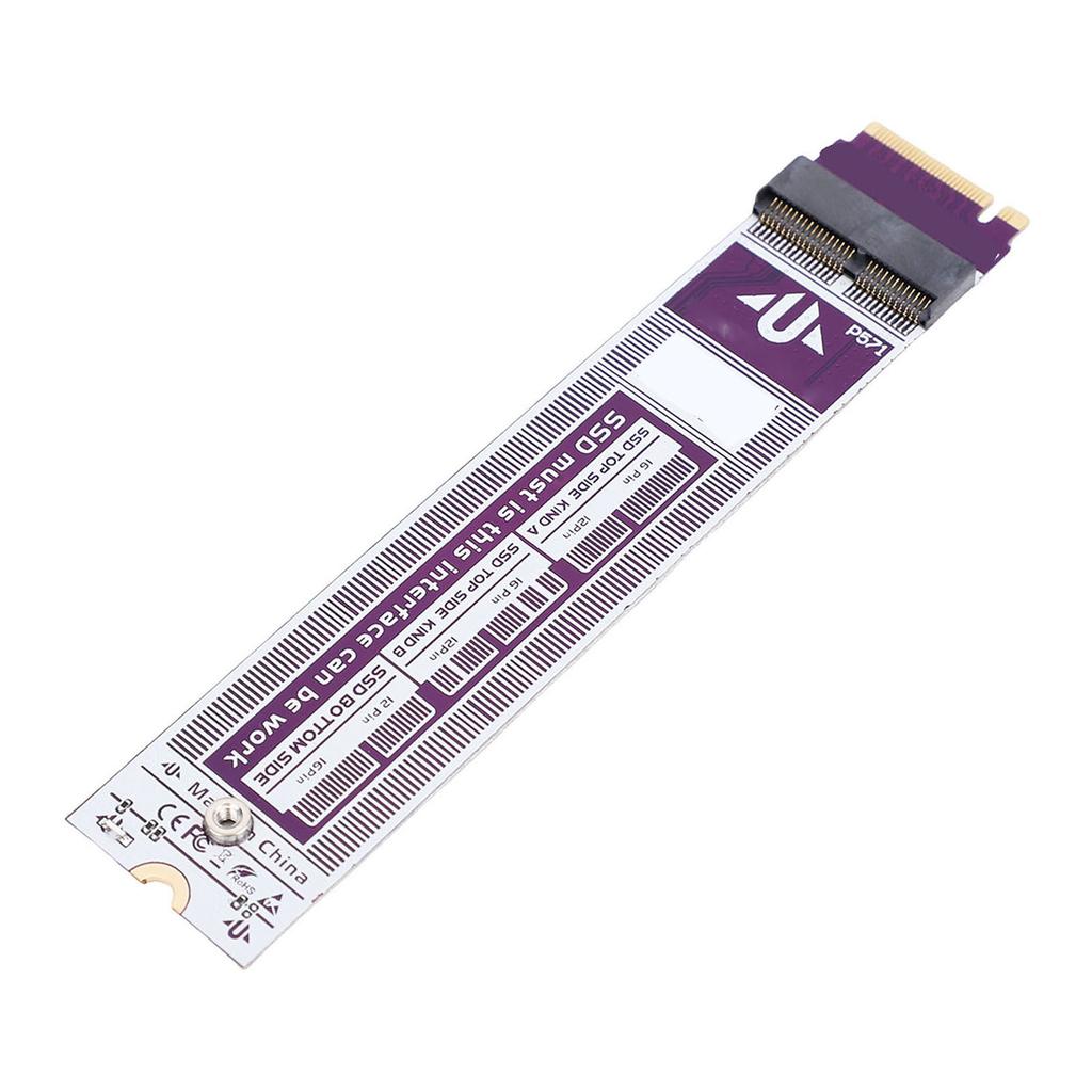 M.2 NVME SSD To 12pin 16pin Adapter Card Fit for OS X Air A1465 A1466 M.2 NVME SSD Adapter Card Module