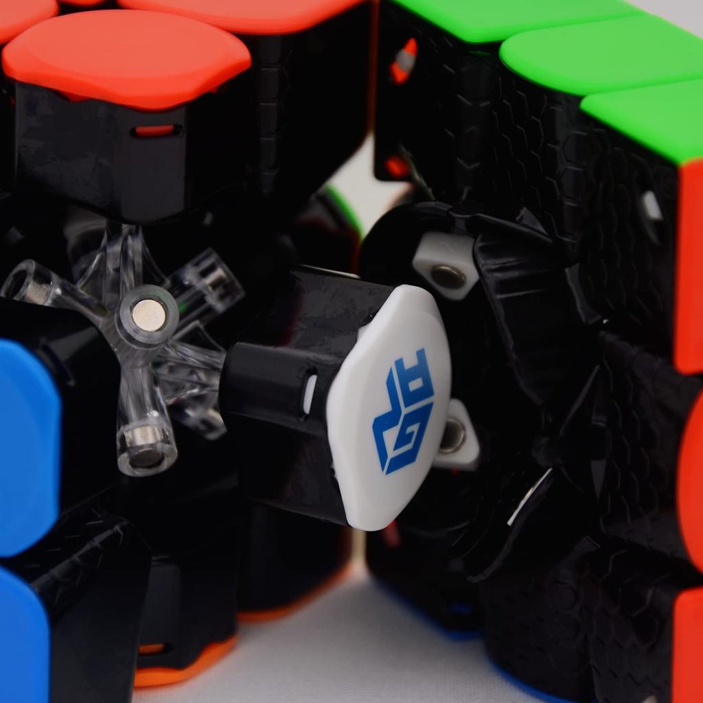 Bucubke GAN11M Pro 3x3 Stickerless Magnetic Speed Puzzle Magic Cube Black GAN11 M Pro 3x3 Competition Cube with Magnet Toy Built-in (Black Interior)