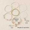 7pcs/Set Faux Pearl Stackable Bracelets Sea Shell Pearl Beaded Bracelets  Beach Holiday