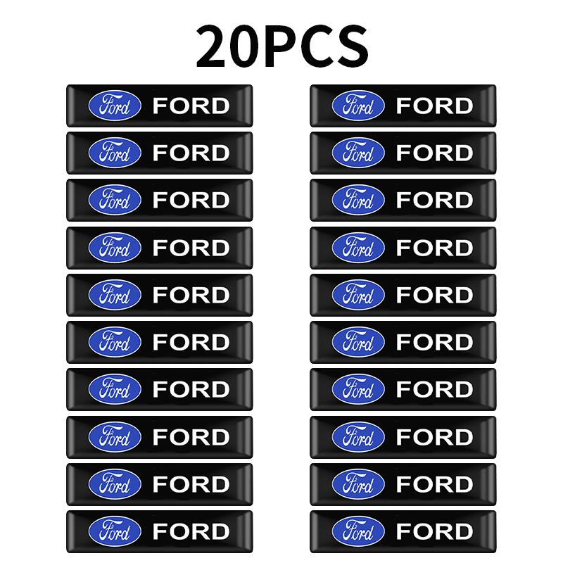 AACY1 10/20PC Car Styling 3D Epoxy Decoration Emblem Sticker Decal For Ford Fiesta EcoSport ESCORT Ranger Mondeo Mustang FOCUS 2 3 4 5