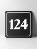 Metal House Number Sign, Black White Contrast, Outdoor Wall Decor for Home Street