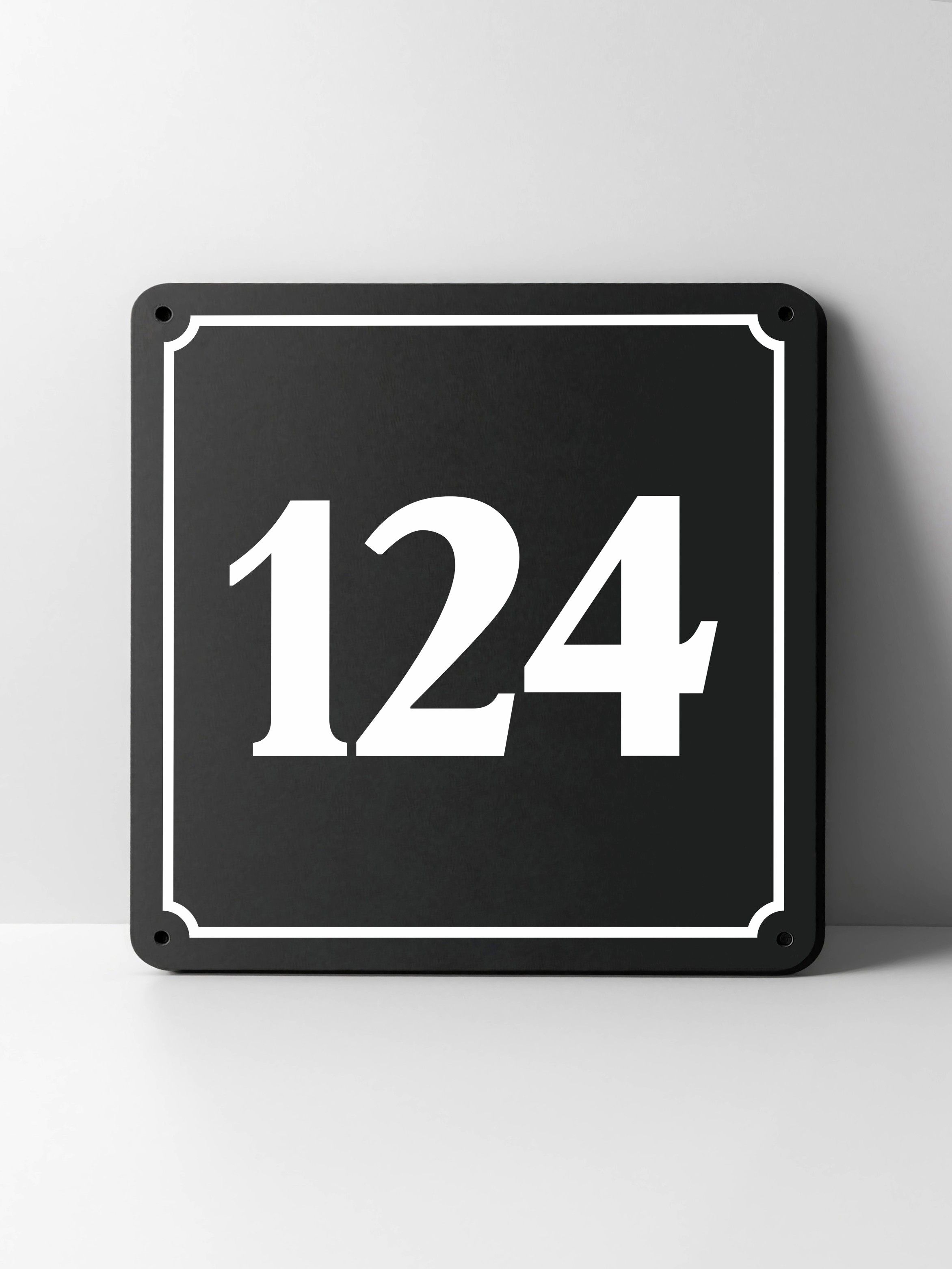 

Metal House Number Sign, Black White Contrast, Outdoor Wall Decor for Home Street