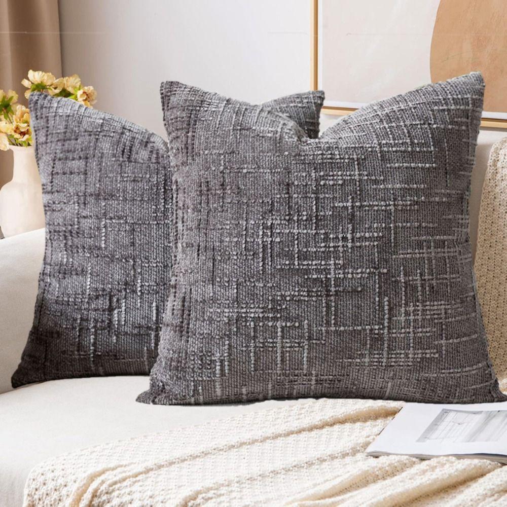 Japanese Style Throw Pillow Case Solid Color Sofa Pillowcase Lumbar Covers Cushion Cover Sofa