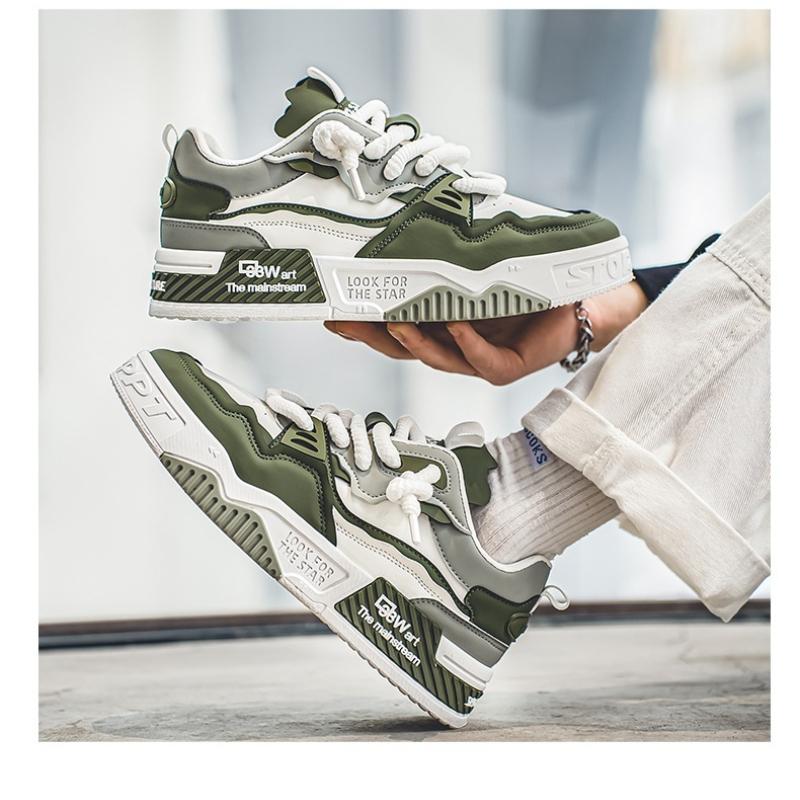 Herrenschuhe mit Studenten Dicke Sohle Sport Board Schuhe Weiße Schuhe Frühling Bequem Mode Atmungsaktiv Kleine Weiße Schuhe