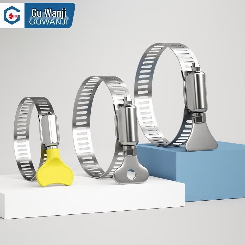 Guwanji GWJ-28 Stainless Steel Handled Hose Clamp 40-63mm (5 pcs)