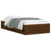 Vidaxl Bed Frame With Drawers, Brown Oak, 90X190 Cm