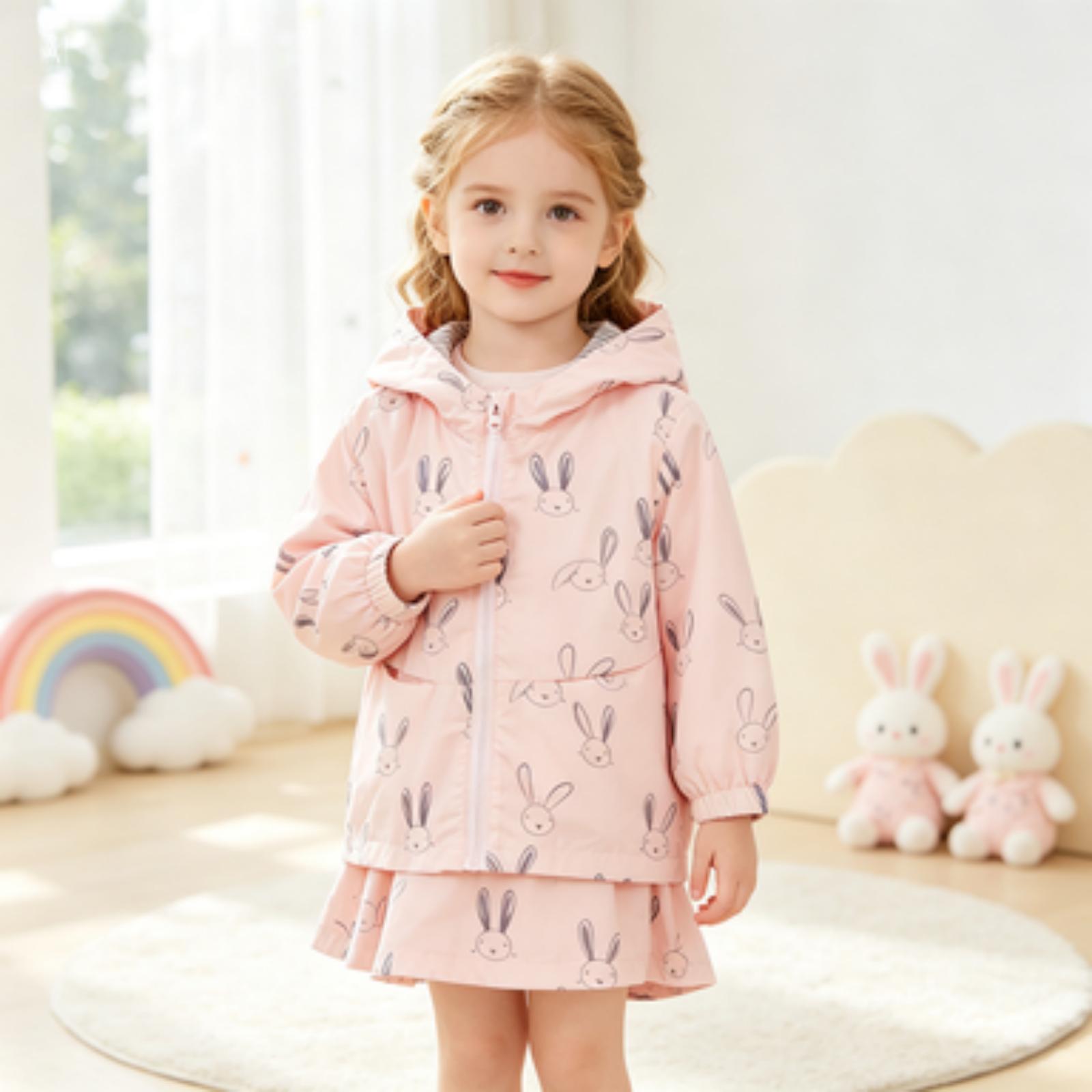 Kids Casual Hooded Windbreaker Jacket for Everyday Wear 120