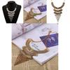 Fashionable And Creative Multi Layer Geometric Shape Women Metal Necklace For Casual Wear And Gift Giving
