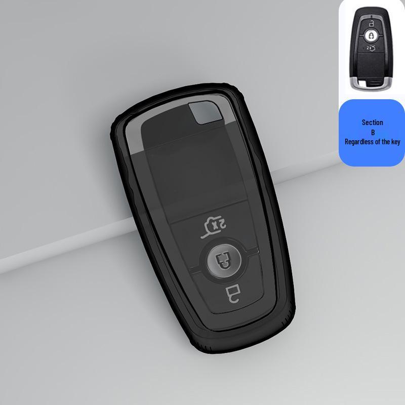 Ford Focus Key Case for Mondeo, Everest, Ecosport, Ranger - Transparent Shell for Men and Women