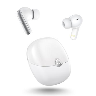 Nakamichi My Music Hue Bluetooth Sem Fio Três EQ Espacial Para Jogos Até 28 Horas de Fones de Ouvido de Orelha Única Lavanda Branco Earbuds, 5.4, Modos,
