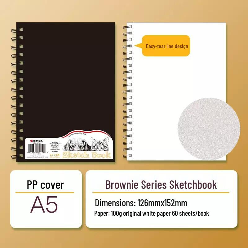 KAISA A4 Sketchbook & A5 Planner Diary with Blank 100g Pages Standard