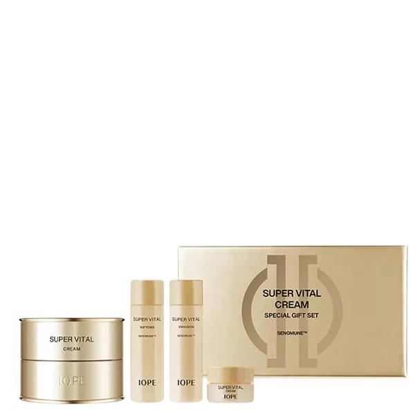 Iope Super Vital Cream Special Gift Set (4items) / Anti-Aging, Brightening, Nourishing, Moisturizing, Korean Cosmetics, Kbeauty