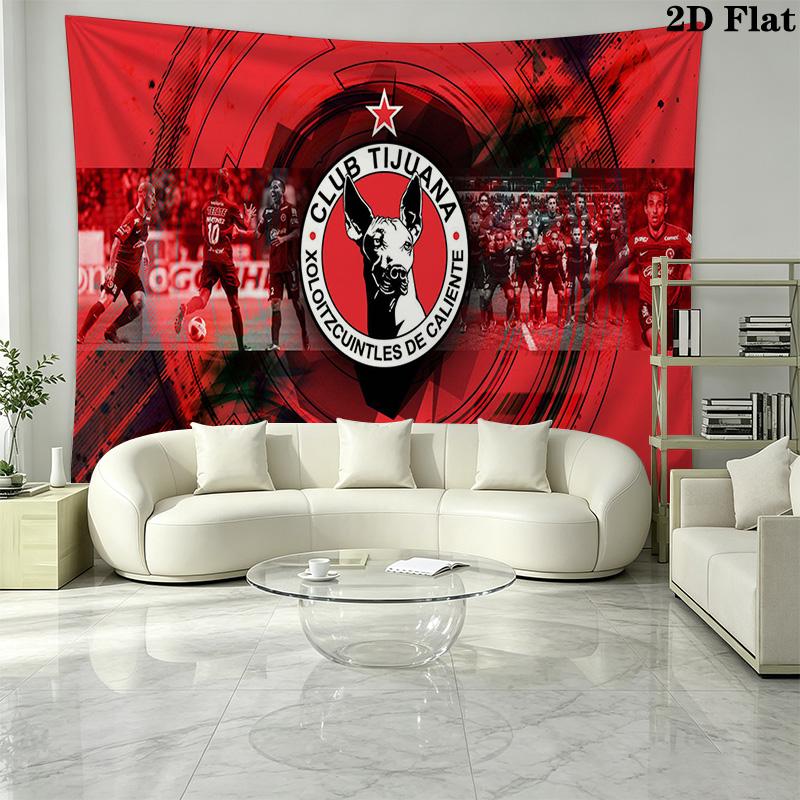 Club Tijuana Logo Wall Tapestry Aesthetic Wall Hanging Printed Fabric Blanket Decorative Tapestries for Bedroom Living Room Home Decor