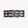 New Three-row Buckle Wide Waistband Punk Style Versatile Dark European and American Style Women's Belt