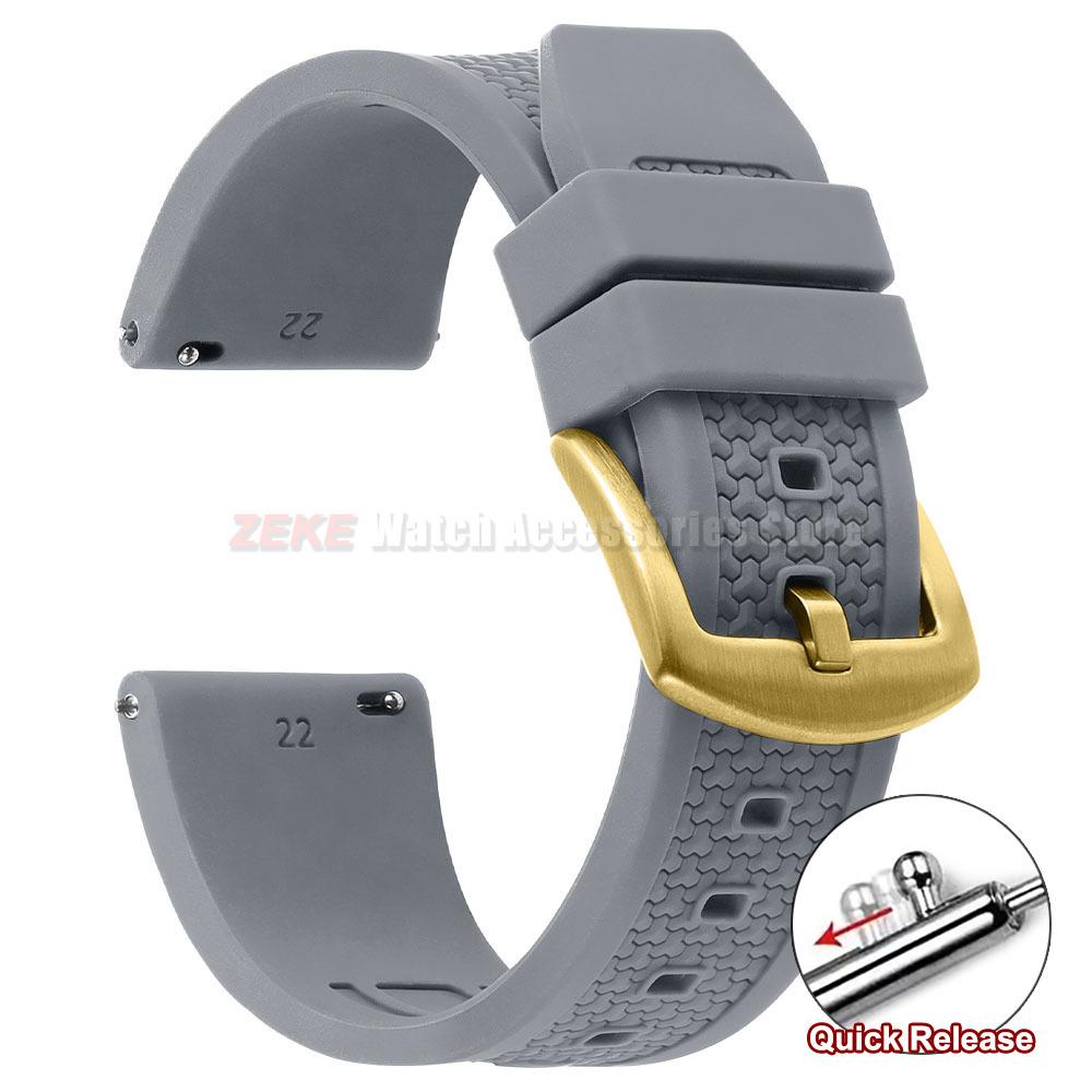 20/22/24mm for Rolex Rubber Strap for Omega Universal Men Silicone Watch Band for Seiko Quick Release Sport Waterproof Wristband